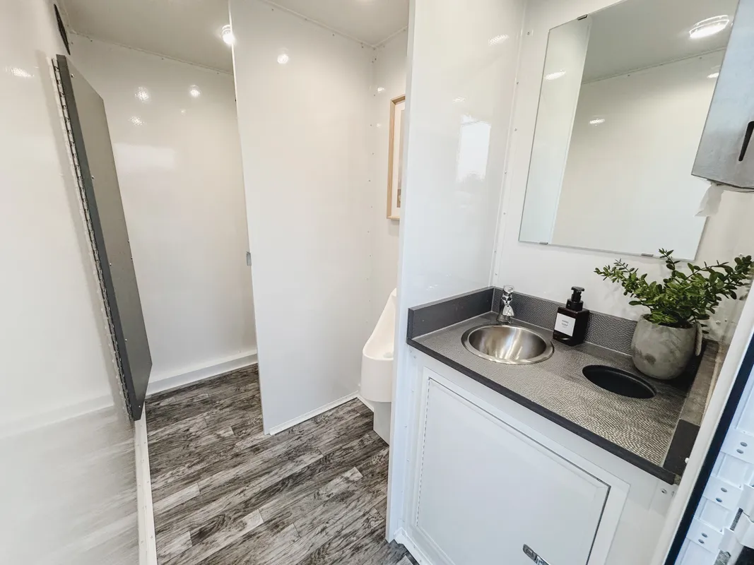 interior view of men's restroom