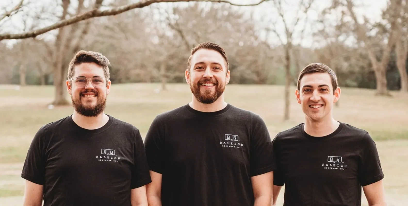 Three brothers, founders of Raleigh Restroom Co.